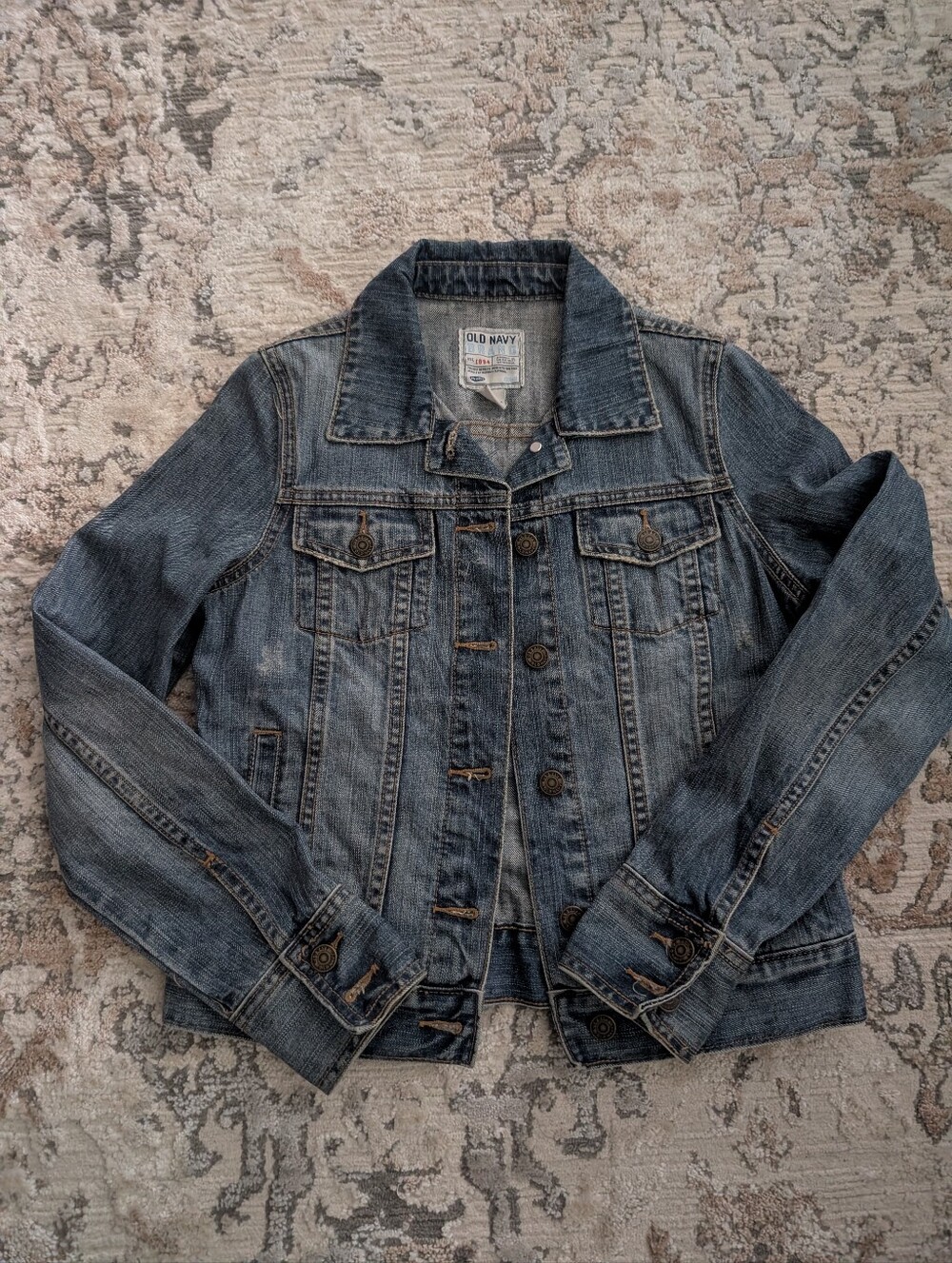 Old Navy Vintage.Distressed Denim Jacket XS